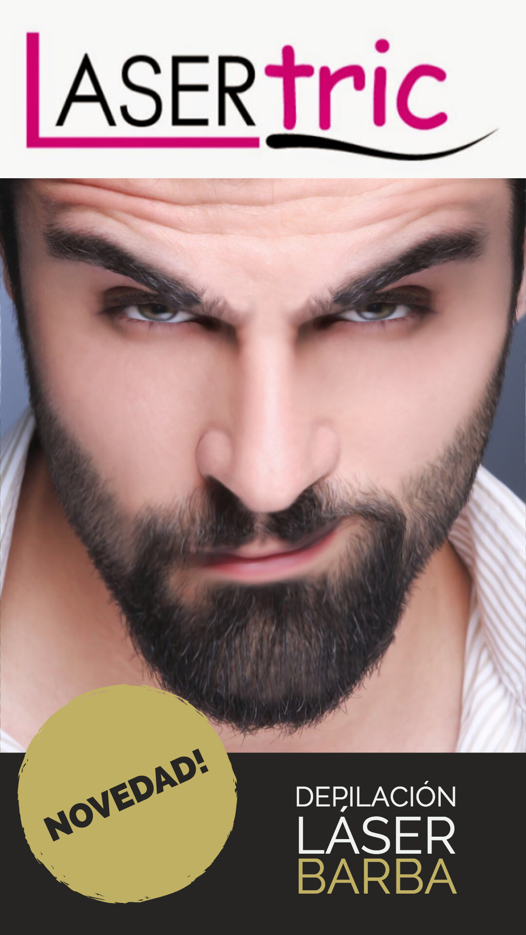 depilación láser en la barba para hombres